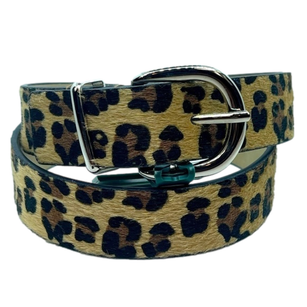 LEOPARD Print Belt With Silver Buckle NWT